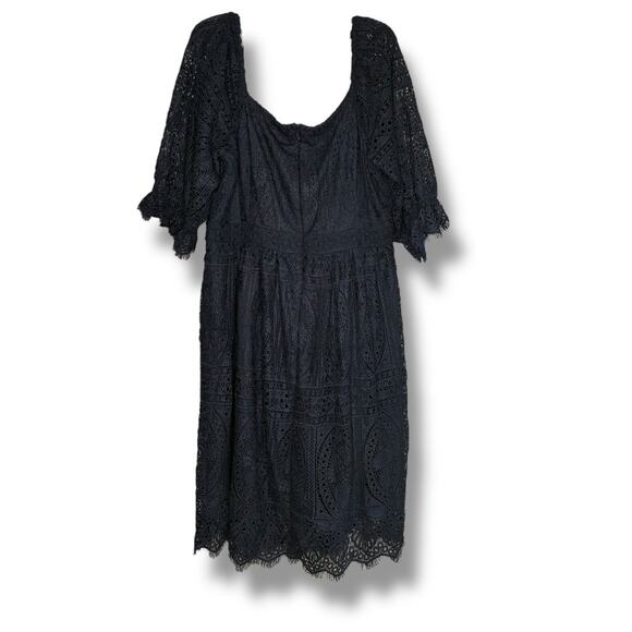 City Chic Giselle square neck lace dress - Picture 6 of 10